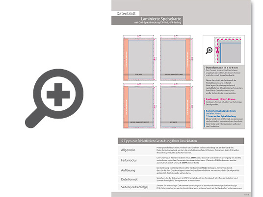 Product Bild laminierte_speisekarte_mit_coil-spiralbindung__endformat_din_a6__8-seitig