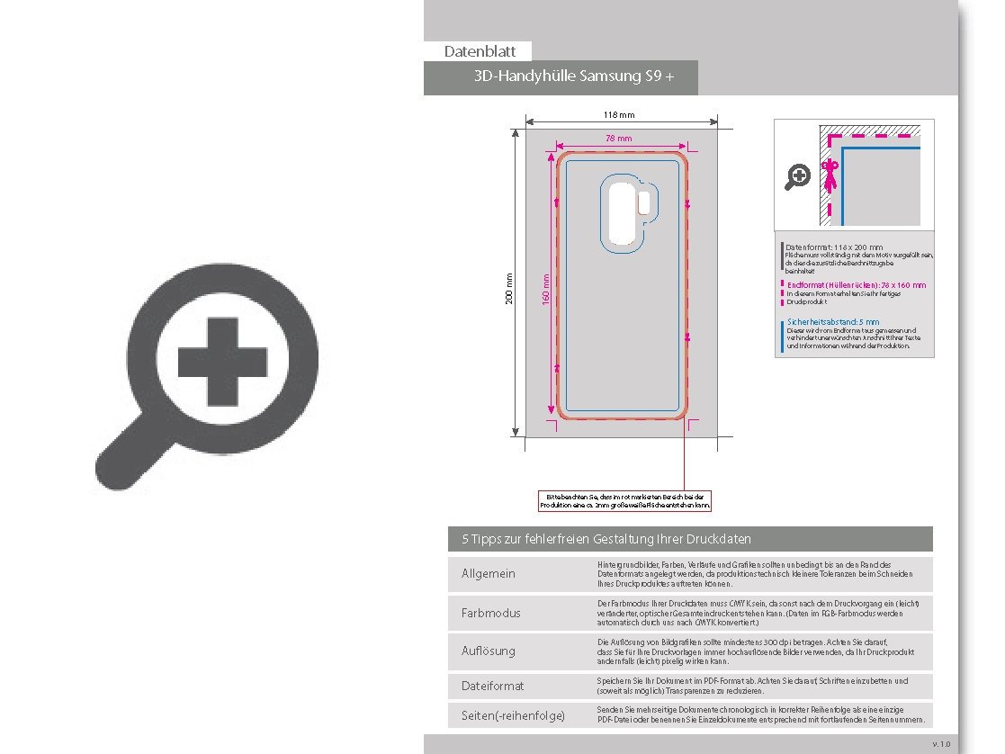 Product Bild standard-handyh__lle_f__r_samsung_s9_plus__4_0-farbig_einseitig_bedruckt