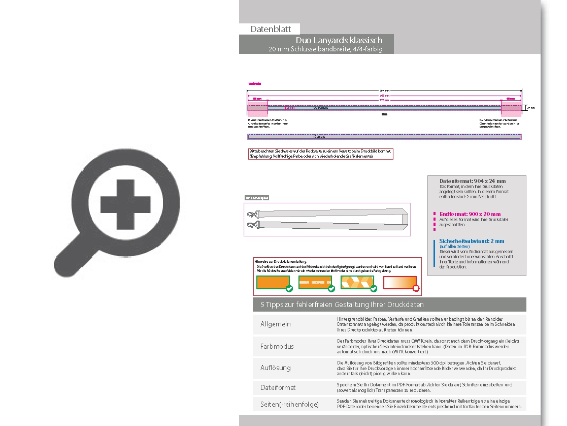 Product Bild duo-lanyards_klassisch__20_mm_schl__sselbandbreite__4_4-farbig_beidseitig_bedruckt