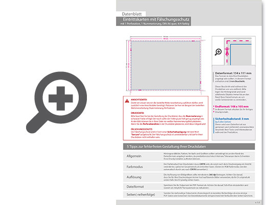 Product Bild eintrittskarte_mit_f__lschungsschutz_din_a6_quer__mit_perforierung_und_1x_nummeriert_(4_4_beidseitig_bedruckt)