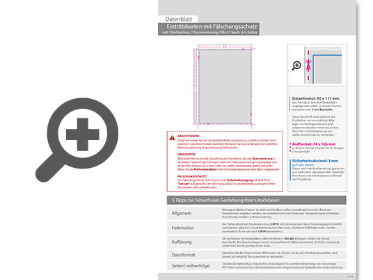 Product Bild eintrittskarte_mit_f__lschungsschutz_din_a7__mit_perforierung_und_2x_nummeriert_(4_4_beidseitig_bedruckt)