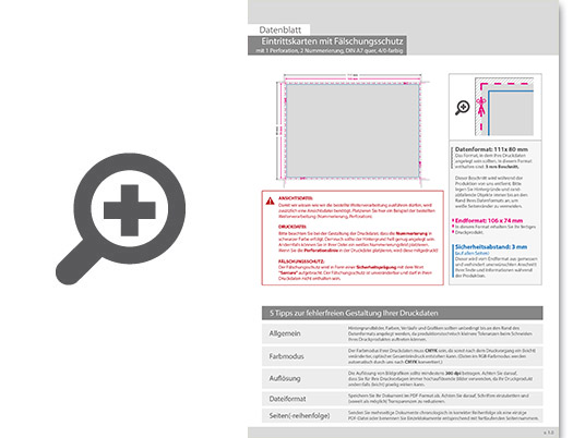 Product Bild eintrittskarte_mit_f__lschungsschutz_din_a7_quer__mit_perforierung_und_2x_nummeriert_(4_0_einseitig_bedruckt)