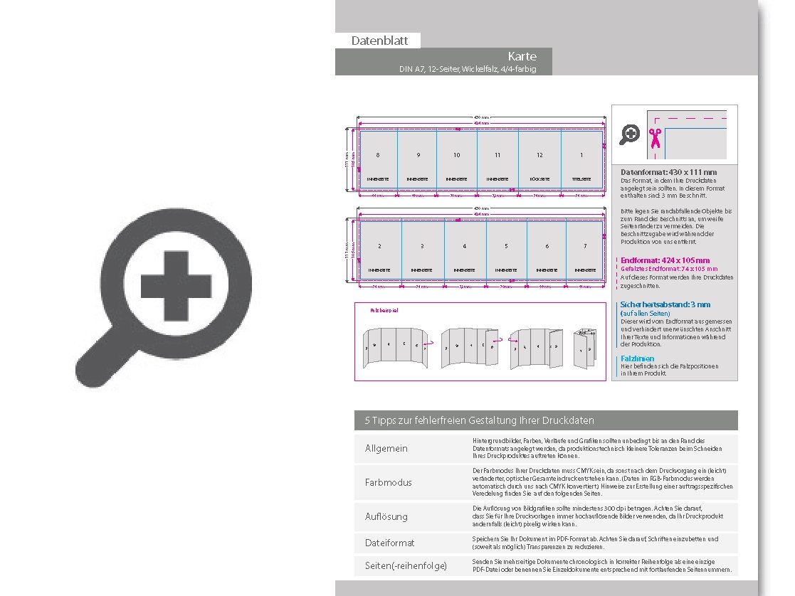 Product Bild taufkarte__gefalzt_auf_din_a7__vertikaler_wickelfalz__12-seitig