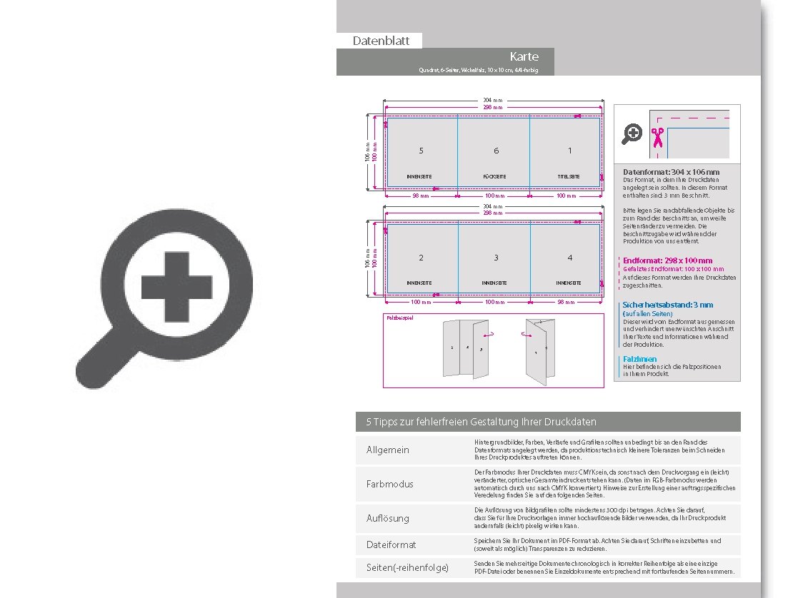Product Bild einladungskarte__gefalzt_auf_quadrat_10_0_cm_x_10_0_cm__vertikaler_wickelfalz__6-seitig